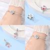 Original Copper Love Heart Beads Couple Balloon Pendant Fit Bracelet Women Jewelry Diy Anniversary Fine Gift