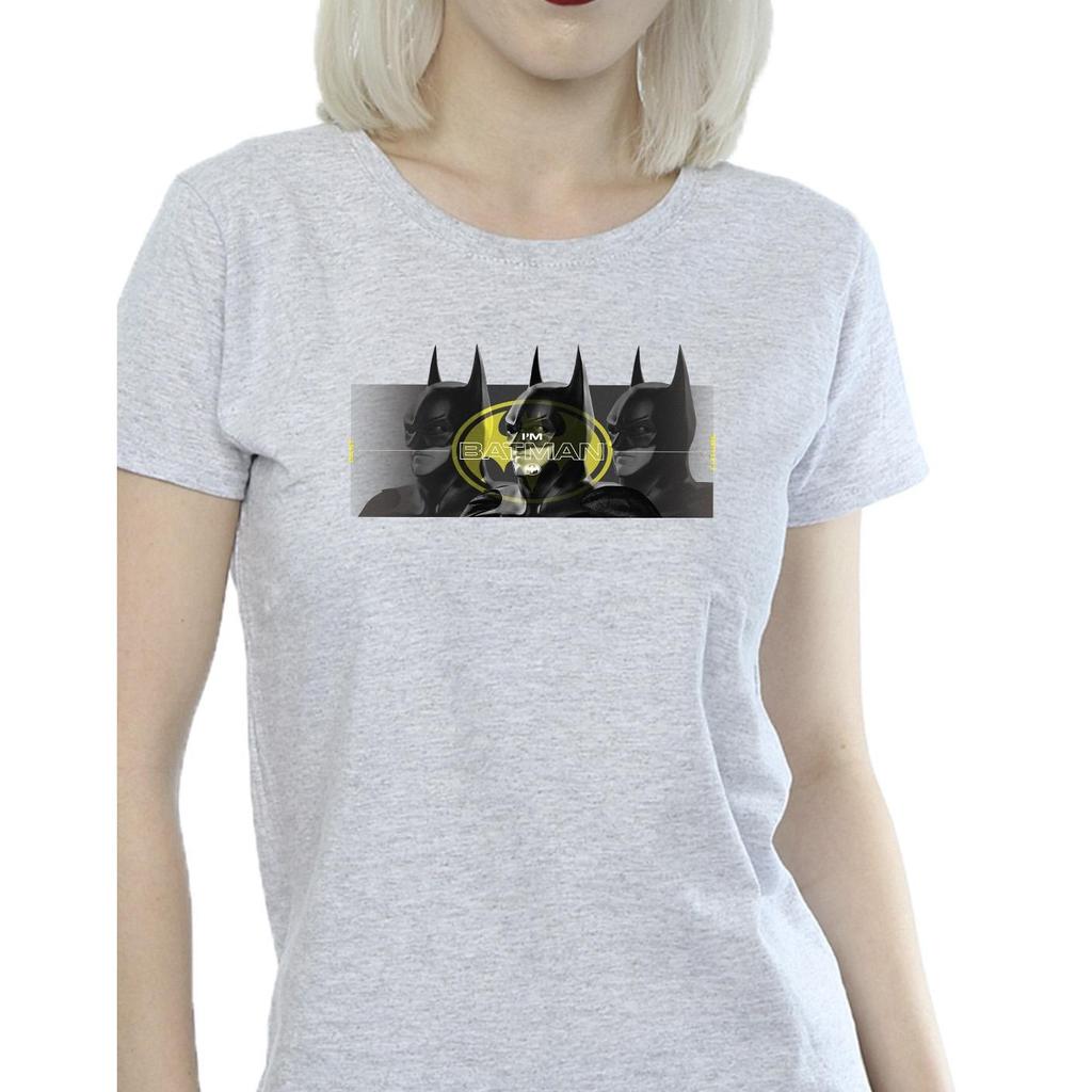 DC Comics Womens/Ladies The Flash Batman Portraits Cotton T-Shirt