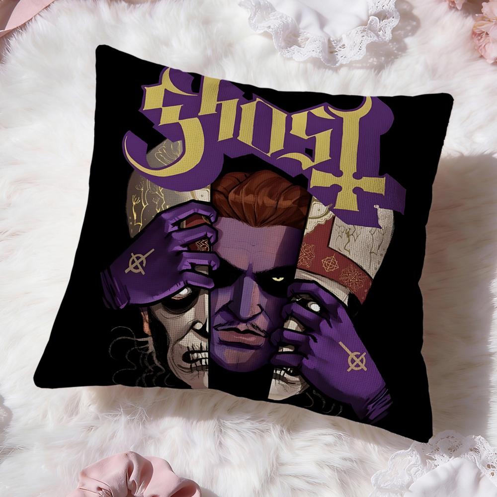 cool band Ghost Cushion Cover Premium Comfort Reversible Pillow Cove -Two in One Design for Any Room & Car Interior