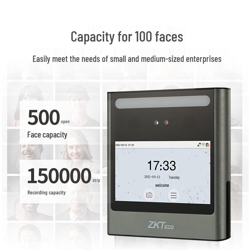 

ZKTeco XFACE Series Dynamic Facial Recognition Attendance & Access Control System