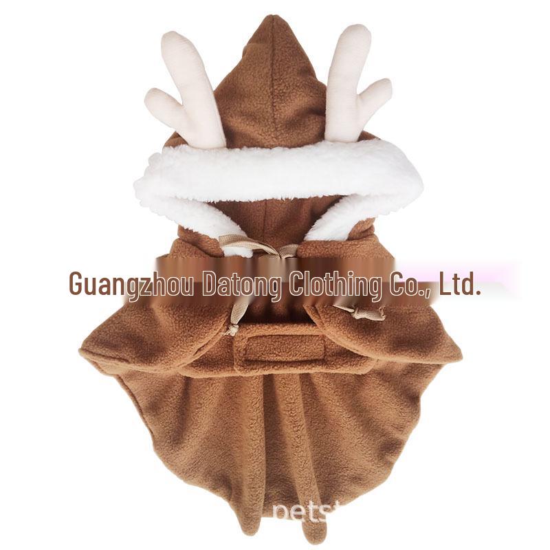 

Festive Christmas Tree Shawl for Pets: Winter Cloak for Dogs and Cats S коричневый