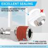 5Pcs Metal Pneumatic Connector with 1/4in NPT Male Thread Coated With Glue Hose Quick Connector US Type Air Hose Adapter Plug