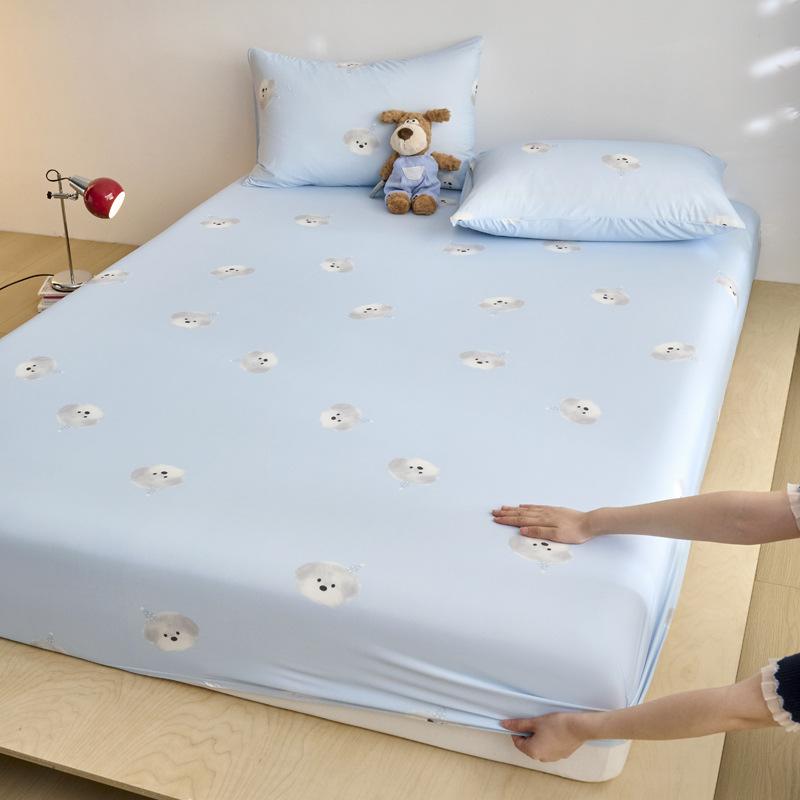 Cartoon Printed Mattress Summer Student Dormitory Bedspread Mattress All-Inclusive Protective Cover Sheet Cover Non-Slip Bedding
