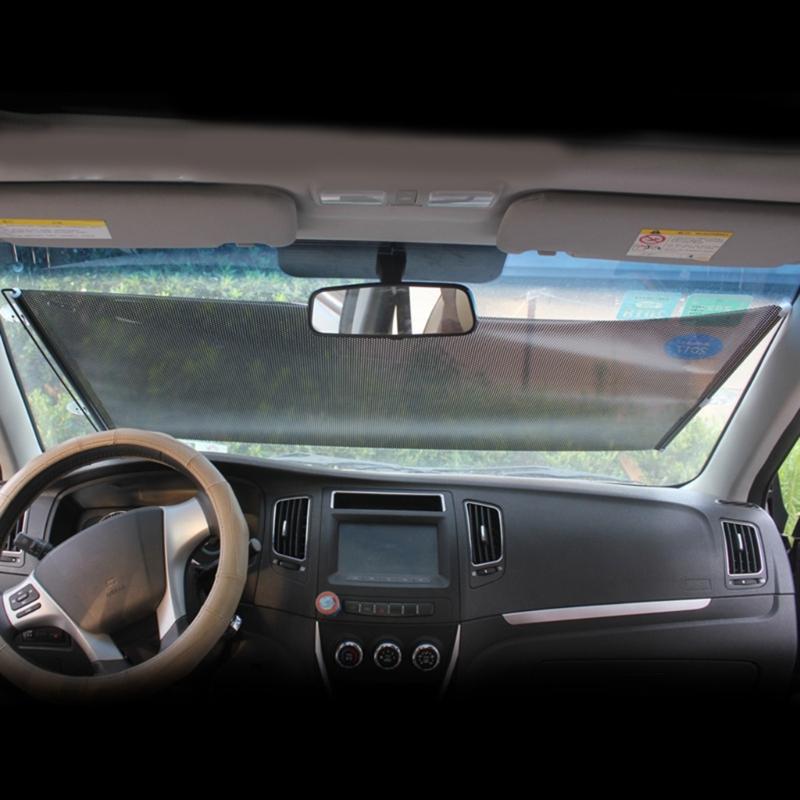 Retractable Windshield Sun-Shade Car Sunshade Curtain Universal Car Accessories Sun Visor Protector Car Roller Shade