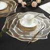 PVC Bordbrikke Varmebestandig Gjenbrukbar Bordmatte Hul Roseform Isolasjonspute for Spiseborddekorasjon