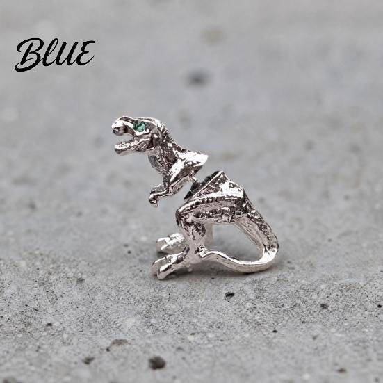 Non-fading Alloy Jewelry Piercing Earring 3D Tyrannosaurus Rex Design Stud