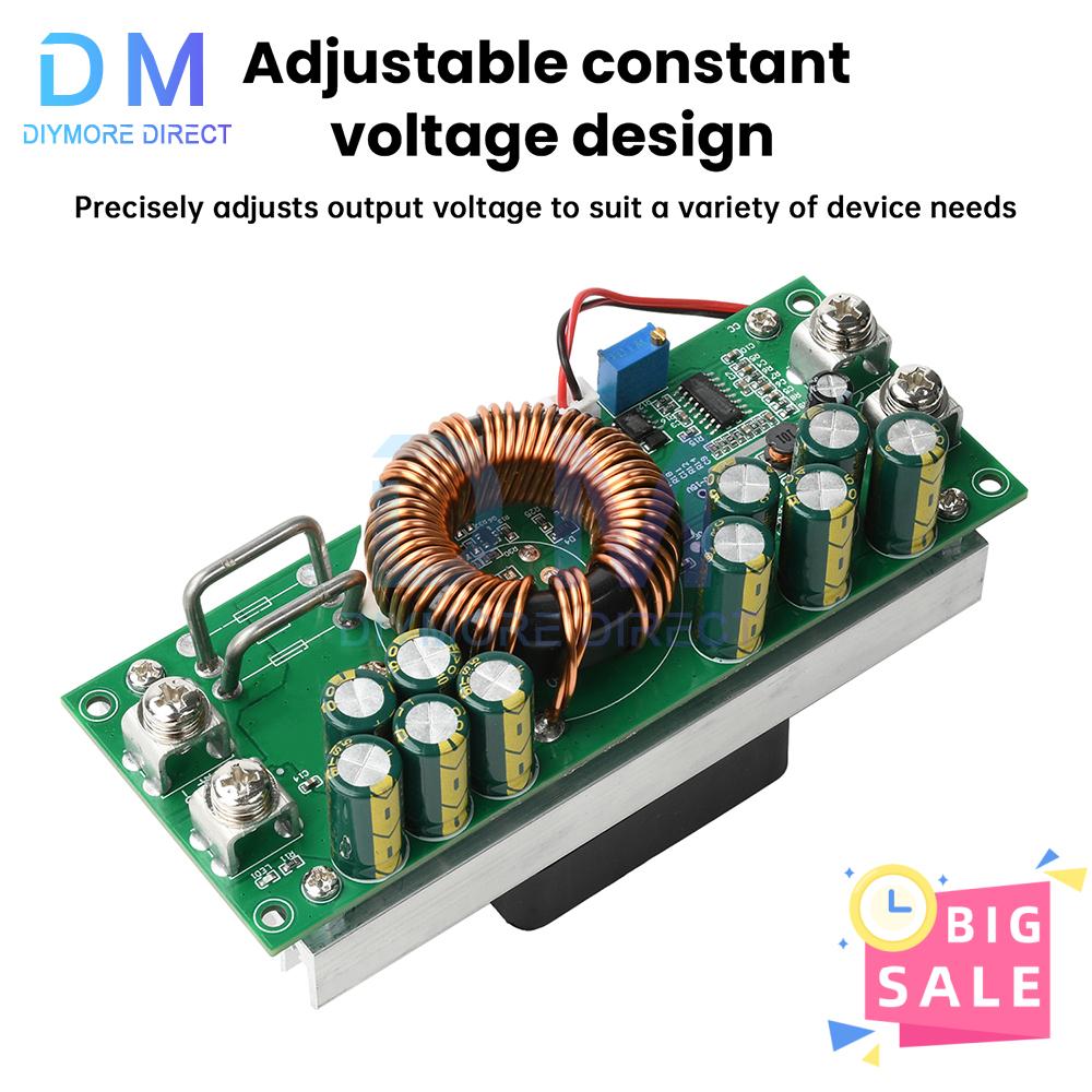 1200W 1500W Adjustable Step-Down Module DC15-90V To 2.5-72V Synchronous Rectification High-power Constant Voltage Power Converte