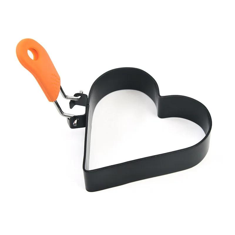 

1 шт., нержавеющая сталь, форма для выпечки яиц в форме сердца, многофункциональный кухонный инструмент, прочный, безопасный для пищевых продуктов, посудомоечная машина, легкая очистка, домашняя готовка