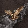 Eagle Falcon Brooch for Women, Vintage Gold-Tone Animal Jewelry Pin for Scarf Jacket Bag, Retro Gift for Wedding Party