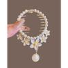 Elegant Tassel Hair Claw Rhinestone Pearl Flower Tassels Hair Clip Women Girl Ponytail Holder Hairpins Fringe Hair Accessories
