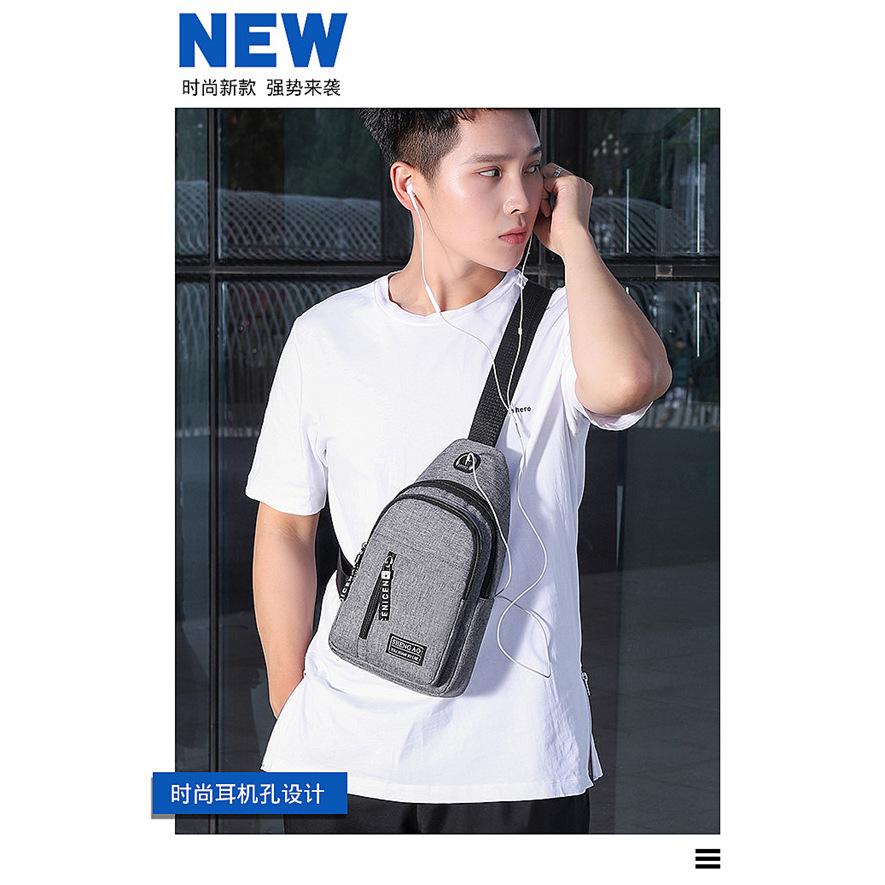 Chest Bag Men's One Shoulder Crossbody Bag Mini Simple Sling Bags Outdoor Sport Messenger Bags Daily Small Shoulder Bag for Men