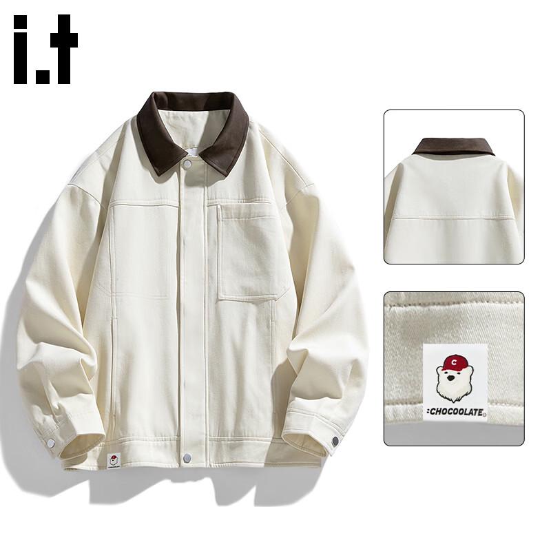 Men's Relaxed Fit Cotton Lapel Jacket