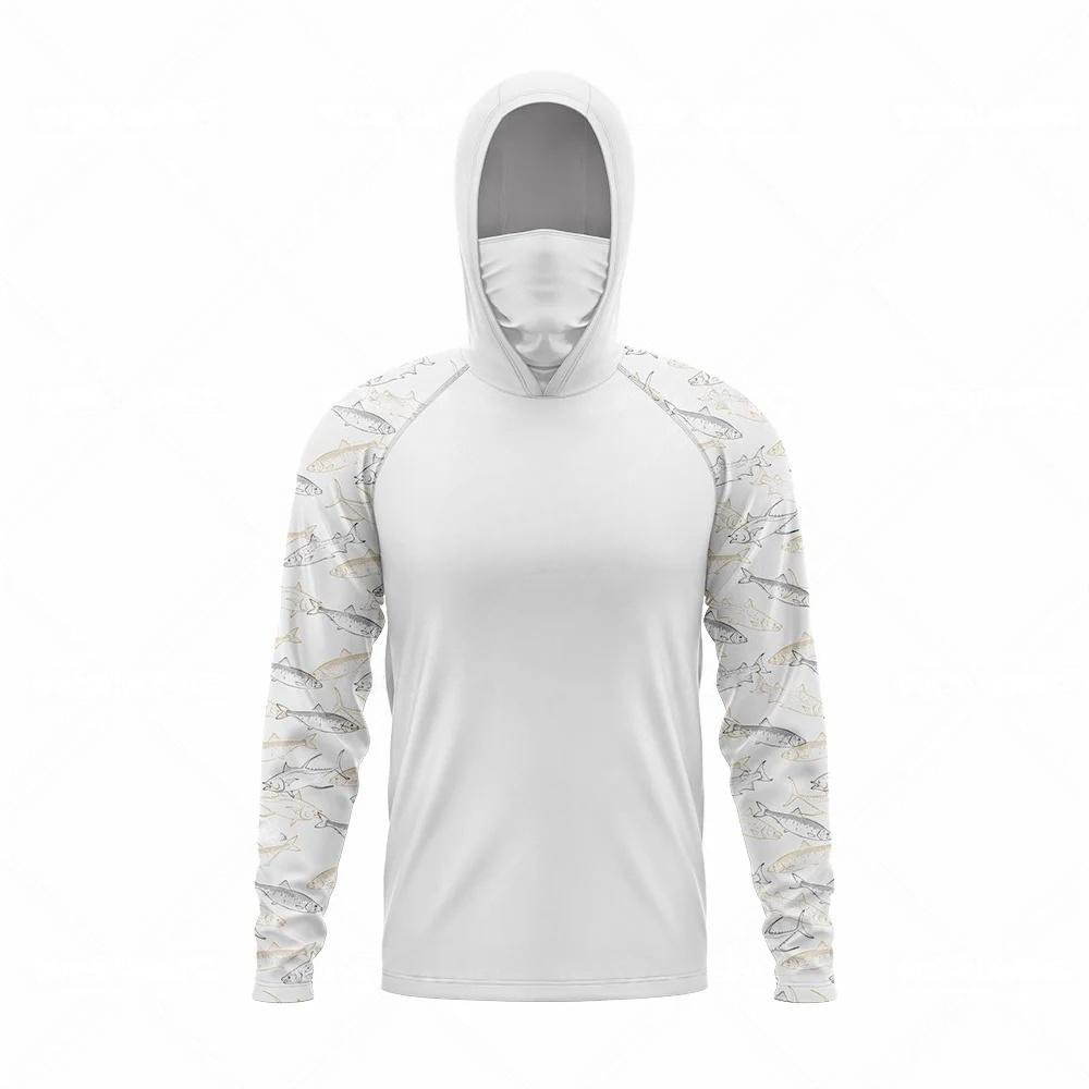 MALFC Abbigliamento da Pesca Uomo Felpa con Cappuccio Camicia da Pesca a Manica Lunga T-shirt da Pesca Protezione UV