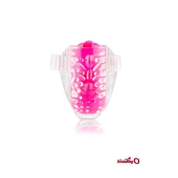 Anneau langue vibrant - SCREAMING O - LINGO O color pop quickie - Jetable - Silicone - Rose