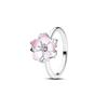 Heart-shaped Butterfly Flower Ring, Suitable for European Women's Exquisite Charm Jewelry Gifts