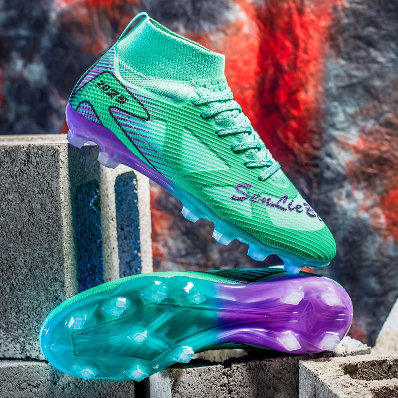 35-46 Men's High-top Football Shoes Long Spikes Sports Football Boots Large Size Kid's Football Boots