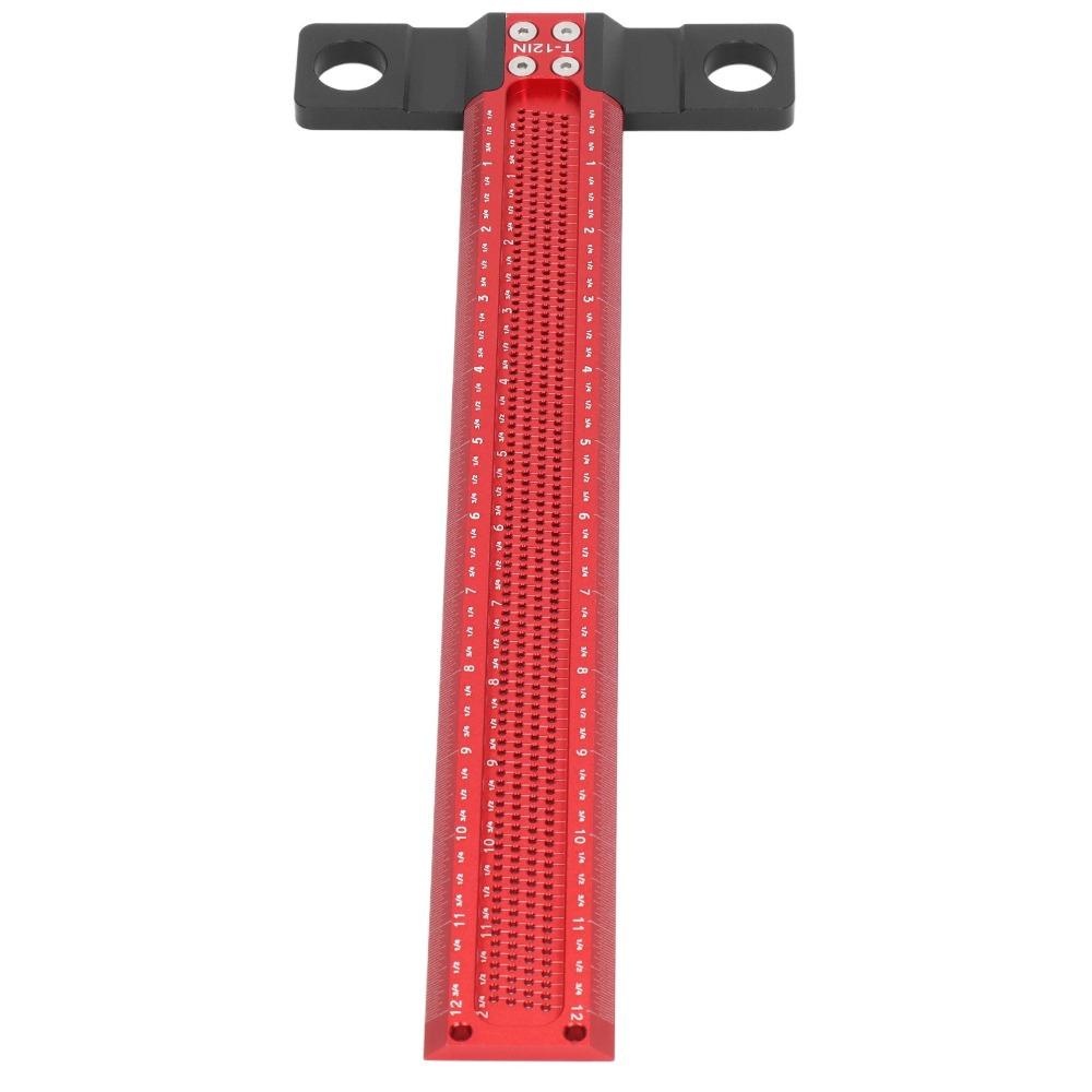 Aluminum Alloy Hole Marking T Ruler 12 Inch Precision Marking Tool Woodworking Ruler Layout