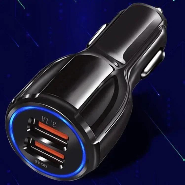 3.1A Car Charger PD QC 3.0 LED Dual USB Plug Phone Charge Adapter For iPhone 12 11 Samsung Xiaomi Huawei Fast Charging