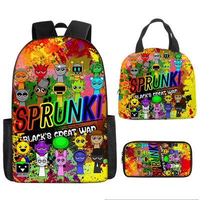 Rhythm Box Kinder-Schulranzen 1 Stück Mindestbestellung neuer sprunki-Aufdruck große Kapazität Campus-Schülerrucksack