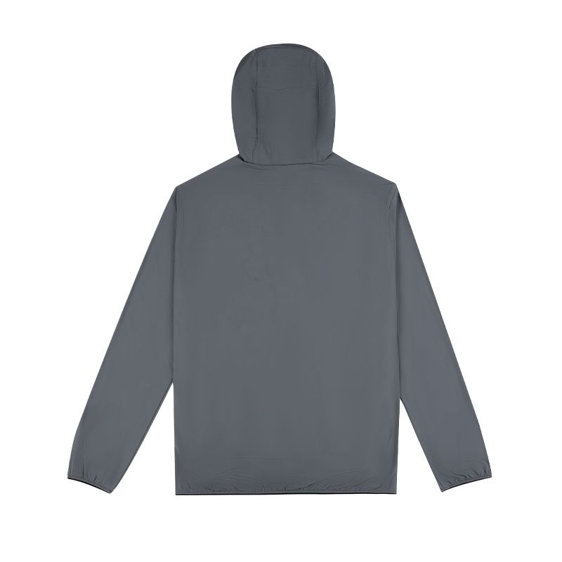 Li-Ning Breathable Sports Hooded Sun Protection Jacket Men jackets Storm-Gray AFDUC79-2