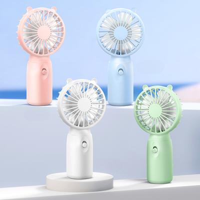 Simple Portable Mini Fan Cute Cartoon Cat Design Handheld Cooling Fan For Summer Outdoor Climbing Walking Camping Use