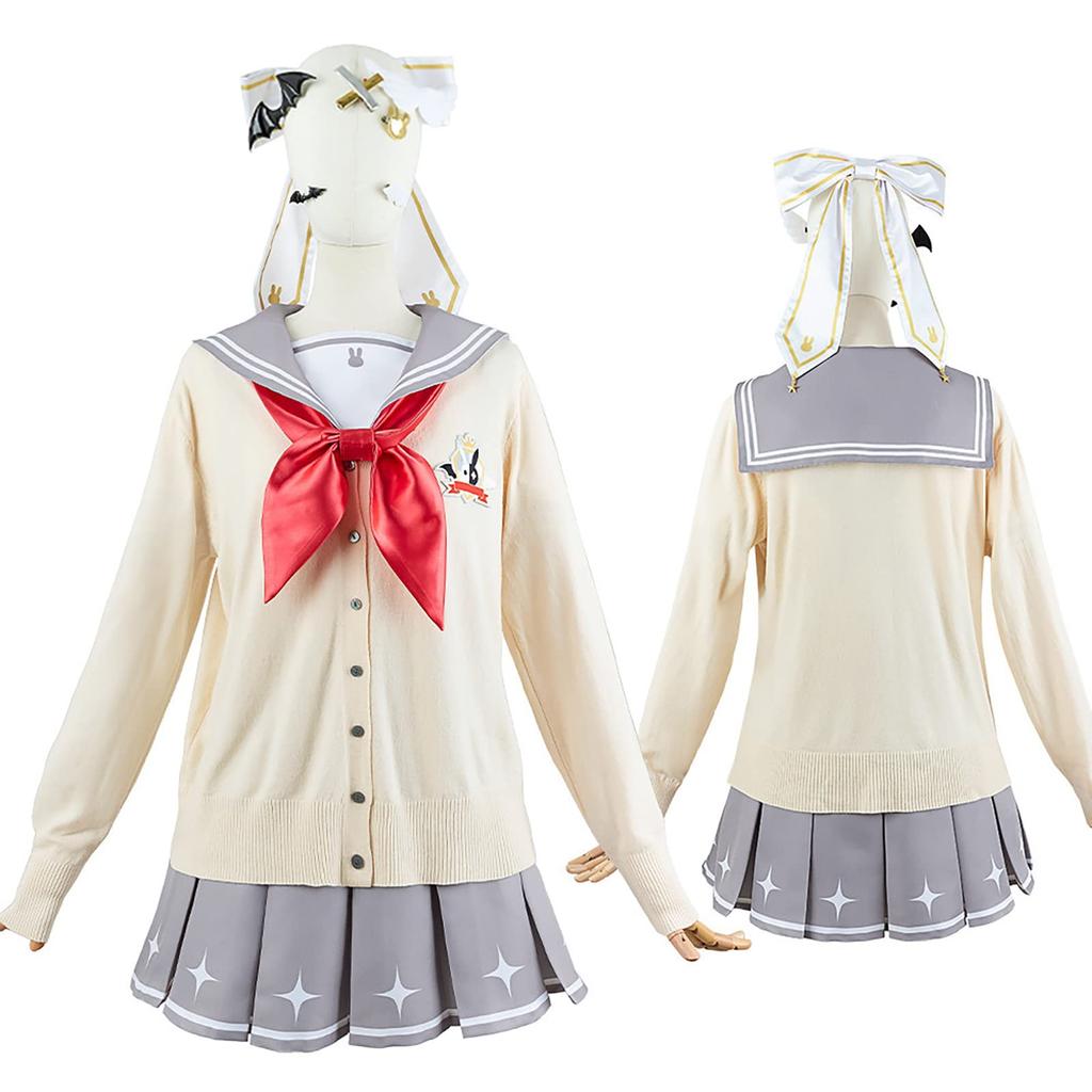 [Milky Time] Nijisanji Yami Rena Cosplay Virtual Halloween VTuber JK Uniform