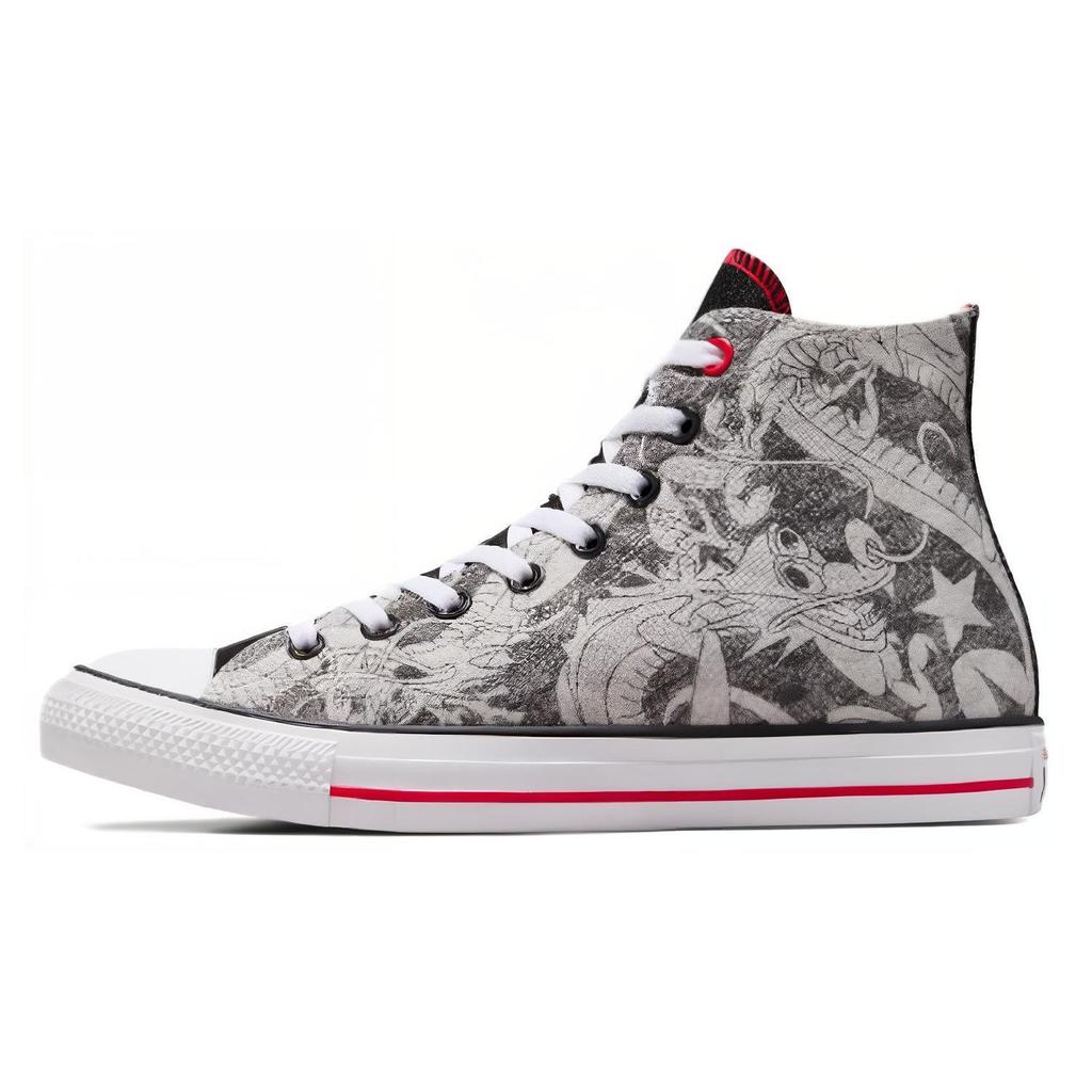 Converse All Star Langlebige Stoßdämpfung High-Top Canvas Schuhe Unisex Sneaker Schwarz A08702C