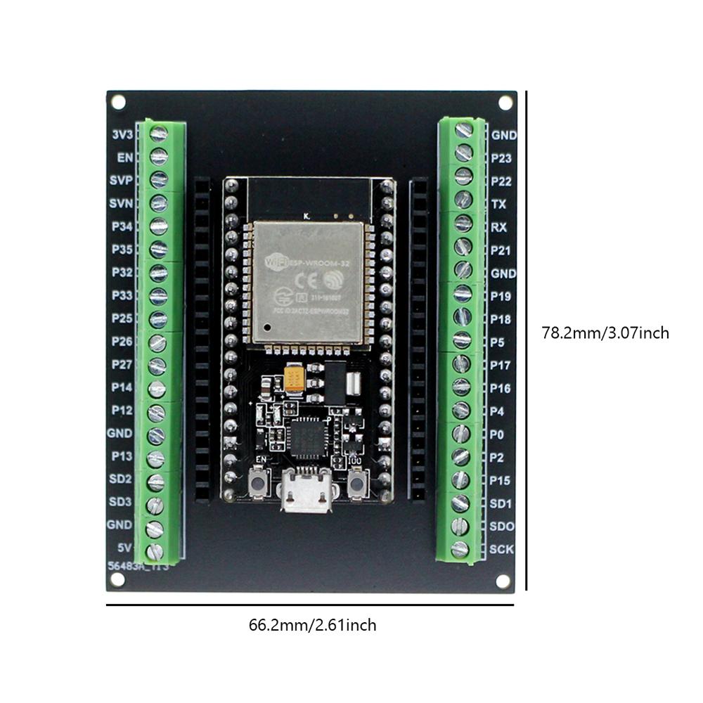 ESP32 Expansion Board MICRO USB Interface NodeMCU-32S Lua 38Pin Module Dual Core CPU Bluetooth-compatible GPIO Expansion Board