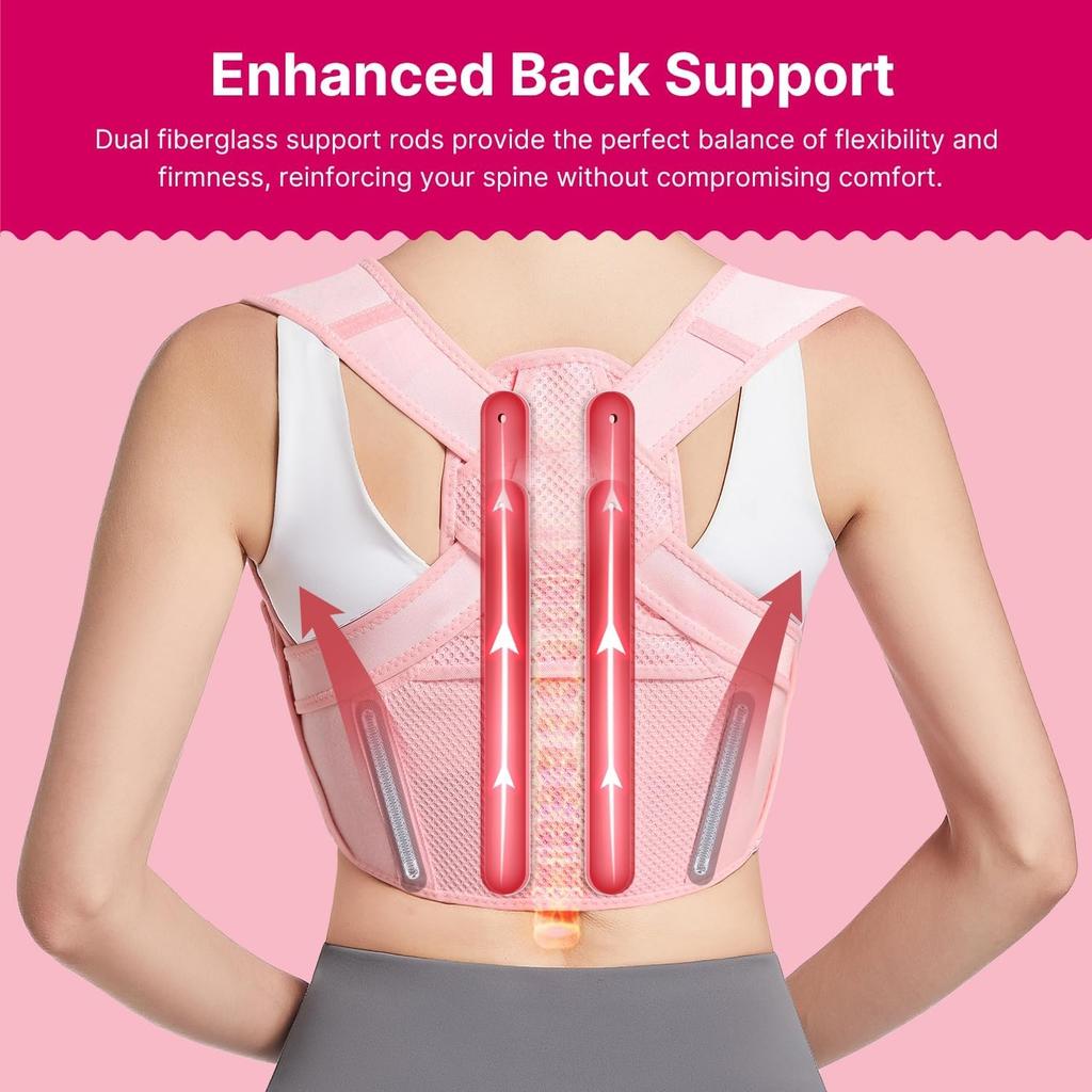 Adjustable Back Brace Posture Corrector For Women Men Lightweight Shoulder Support Neck Pain Relief