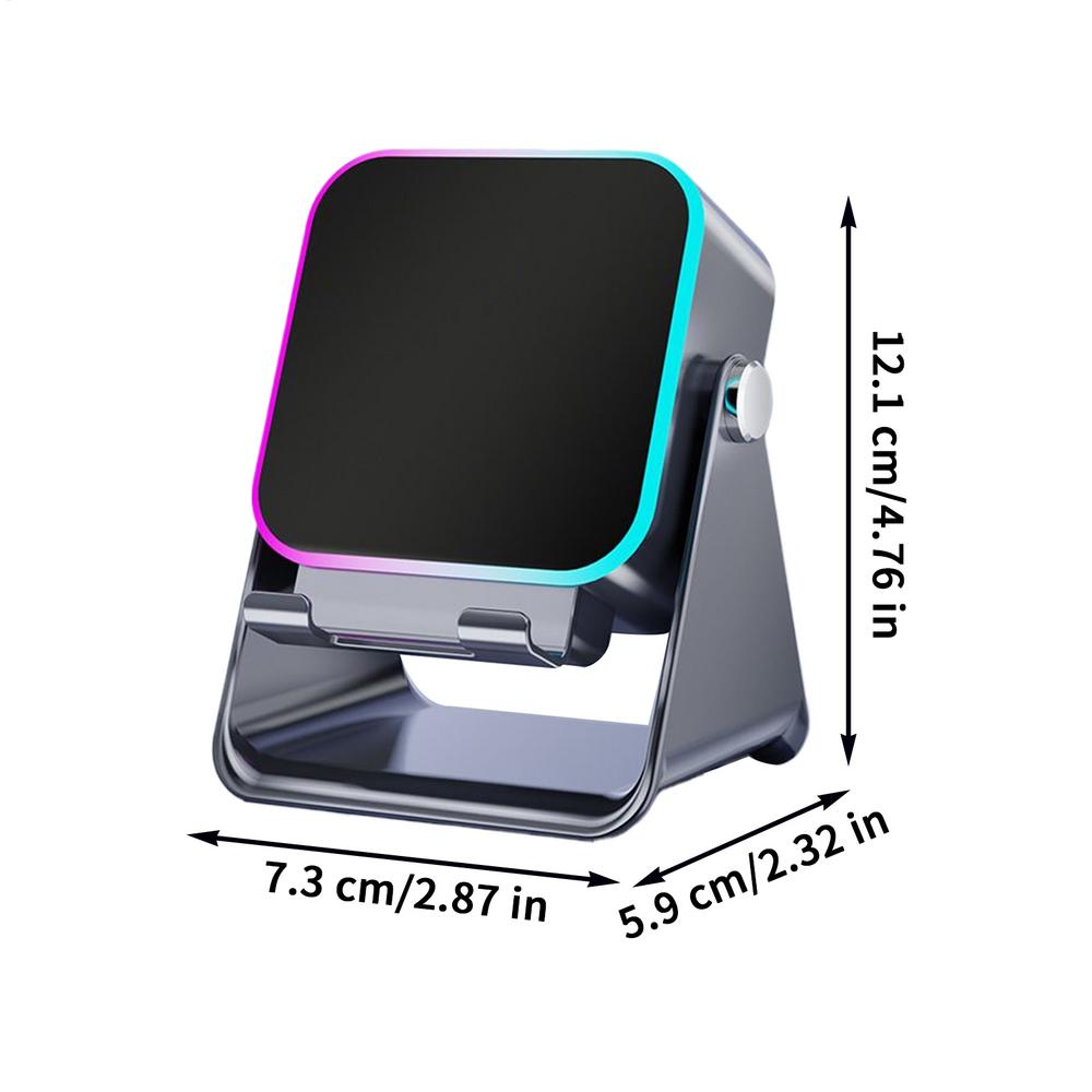 

Induction Speaker For Cell Phone Audio Station Foldable with Light 10W Phone Holder Wireless Charger Speaker for Home Office чорний