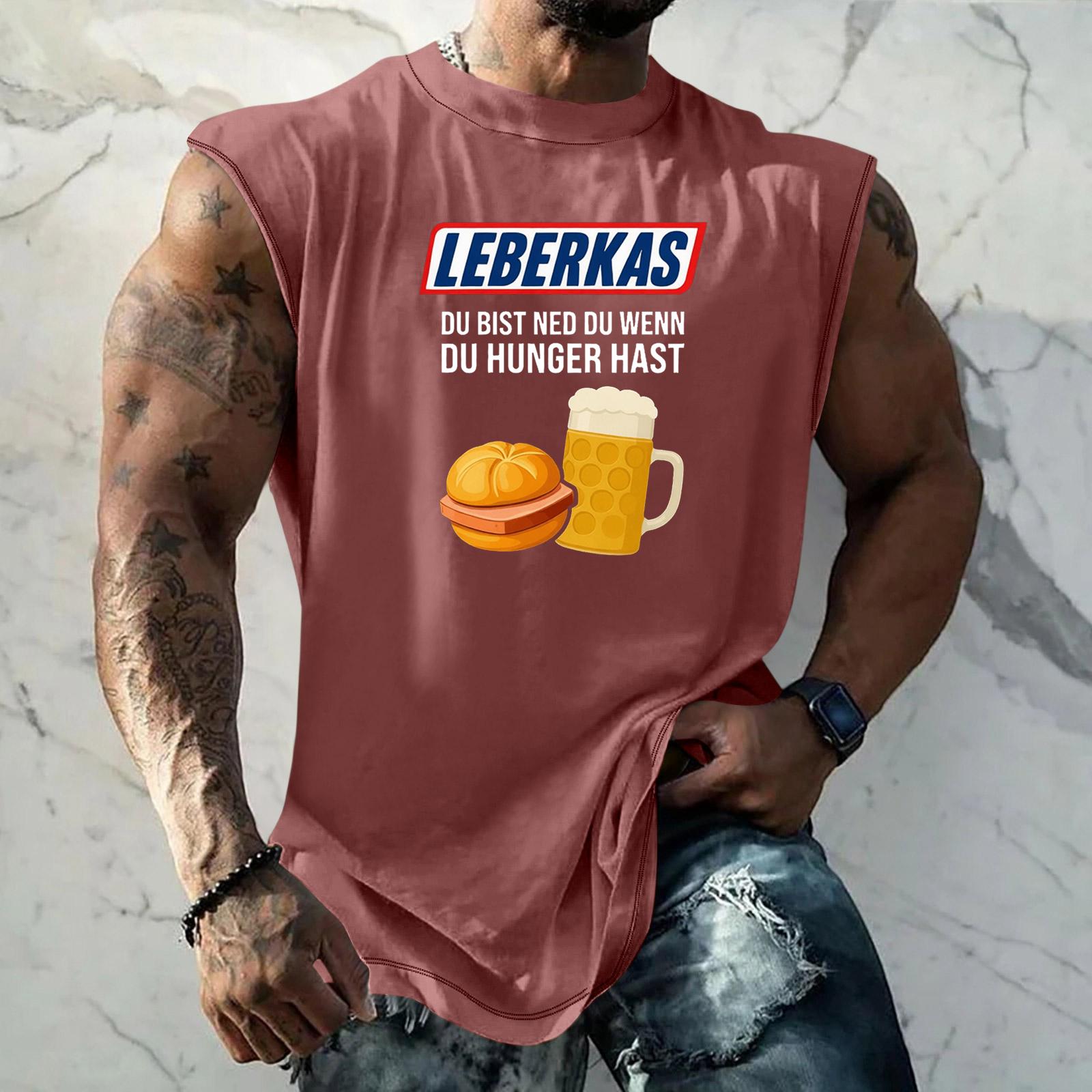 

Men Sleeveless Tank Top Loose Fit Casual Streetwear Muscle Shirt Summer Beachwear Holiday Outfit Printed Graphic Tee XXXL
