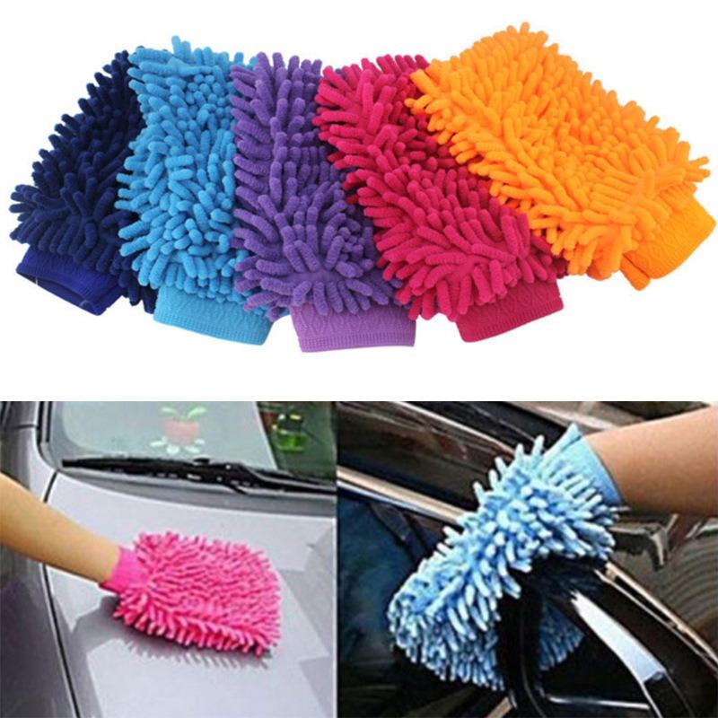 1pc House Cleaning and Car Wash Mitts, Home Dusting Microfiber Gloves, Washing Clean Polish Faster