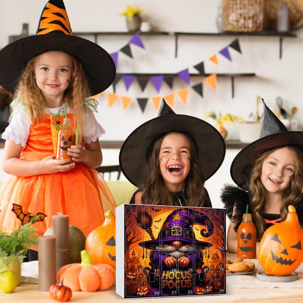 Halloween Countdown Advent 2D Acrylic Countdown Calendar Toy Figures Holiday Planner Decor 24 Days For Girl Boy Toddler Kids