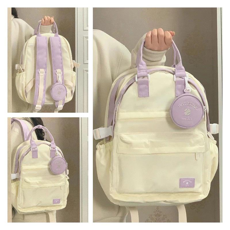 2023 New Arrival Large Capacity Canvas Backpack For Students With Multiple Compartments And Shoulder Straps