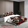 3pcs Sugar Skull Woman Bedding Sets 3D Printed Day Of The Dead Duvet Cover Sets With Pillowcases No Filling Single Twin Size