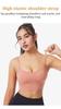 Women's Wireless Strappy Sports Bra - Seamless Shockproof Design for Running & Fitness