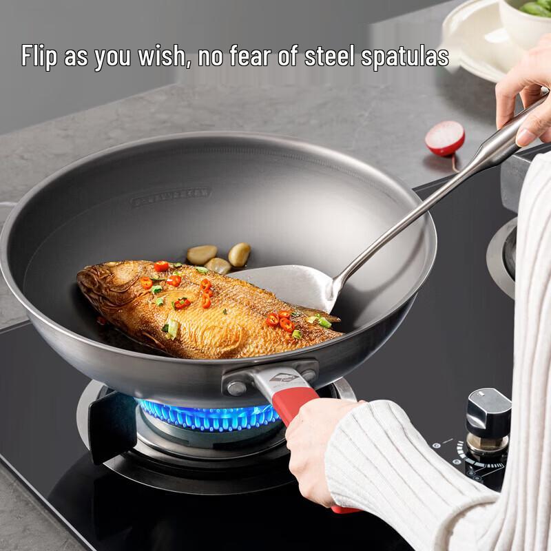 Kangbach True Titanium 316L Stainless Steel Wok Set