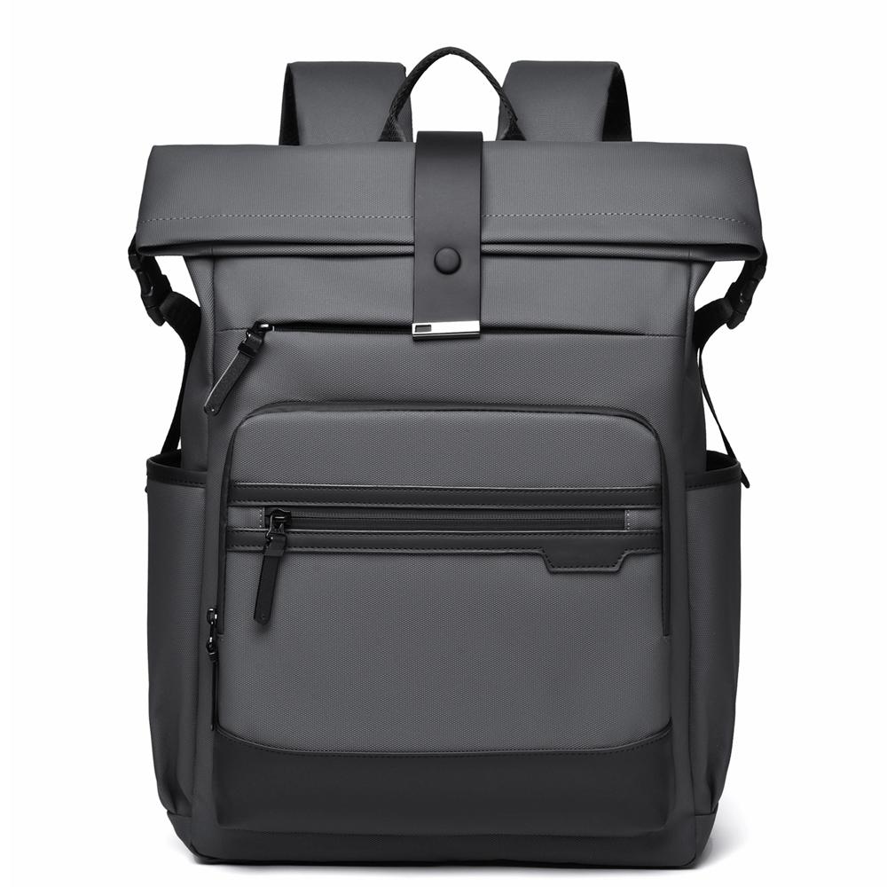 

Large Capacity Backpack Waterproof Fabric Fashionable Multi Pockets Design темно-сірий колір
