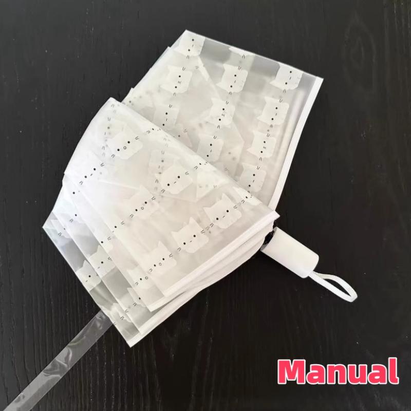 1 шт. Прекрасный студенческий полностью автоматический портативный детский мультяшный складной зонт Кот Матовый прозрачный зонт IRON&8K