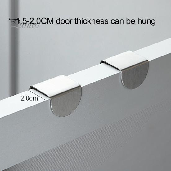 4Pcs Door Back Hooks Rustproof Anti-deform Strong Load-Bearing Coat Towel Organizer Cabinet Hanger Hooks