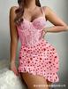 European and American sexy lace hip skirt lace perspective suspender thong pajama temptation suit