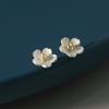 925 Silver Flower Earrings Luxury Jewelry Wedding Piercing Ladies'Earring Accessories Jewellery Woman
