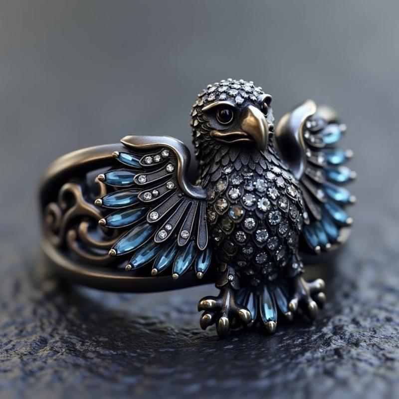 Environmentally Friendly New E-commerce Retro Animal Ring, Creative Eagle-shaped Jewelry no. 6