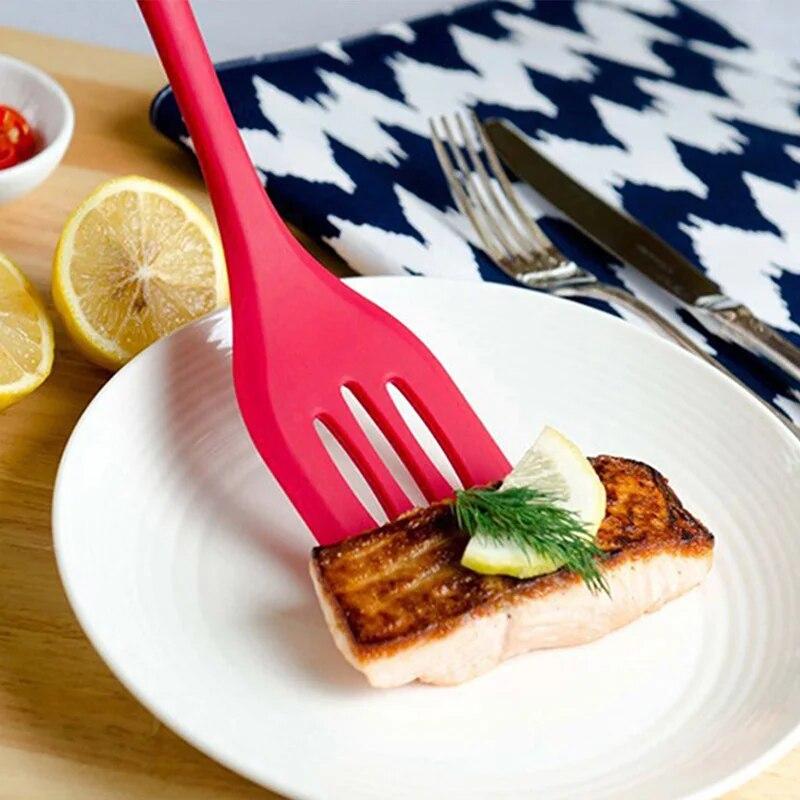 10 Pcs Non-stick Silicone Utensils Set Turner Tongs Spatula Soup Spoon Shovel Oil Brush Cooking Tools Set Kitchen Gadgets Items