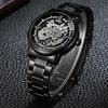 Winner Style Men'S Fashion Casual Hollow Mechanical Movement, Automatic Mechanical Watch