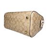 COACH Rowan 27 brand logo zipper closure PVC Boston bag hand-held shoulder crossbody bag large size women's light khaki color