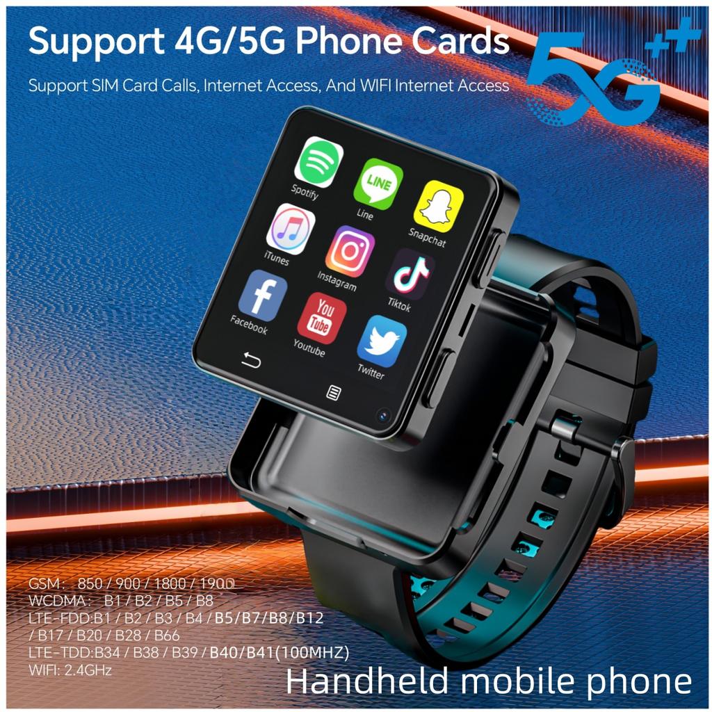 S222 5G Smart Watch Android 11.0 OS Smartwatch 2.64 Inch Large Screen 480*480 MTK6761 500W Dual Camera 1200mAH Battery Wifi GPS