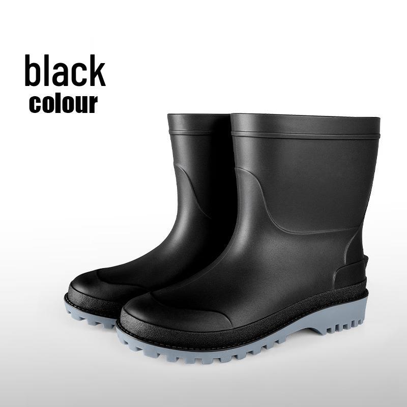 Xiehe Mid-Calf Non-Slip Waterproof Work Rain Boots