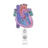 Heart Badge Reel Acrylic Alligator Clip Gift Badge Holder  Office