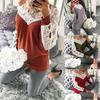 Elegant Sexy Lace Stitching Off Shoulder Crochet Blouse With Hollow Long Sleeves